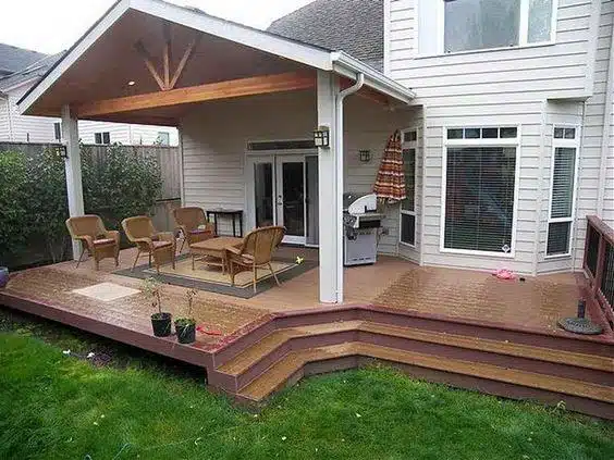 backyard deck ideas on a budget - Covered Decks