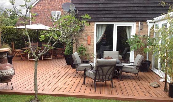 backyard deck ideas on a budget - Ground-level Decks