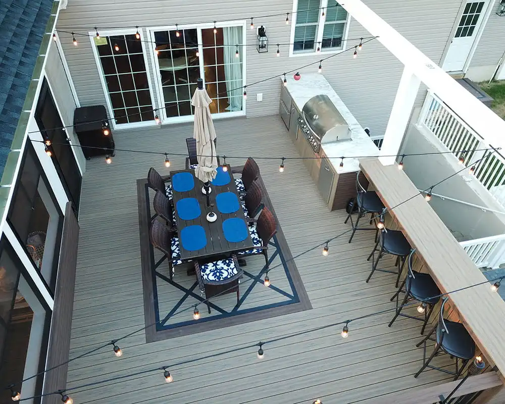 Deck Improvement Ideas with string lights